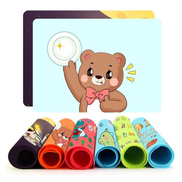 Custom Cartoon Pattern Children Silicone Placemat